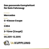 Mercedes C-Klasse Coupe 2-Türer (Coupé) 06.2011-12.2015 C204 BRiNK Anhängerkupplung mit JAEGER Elektrosatz