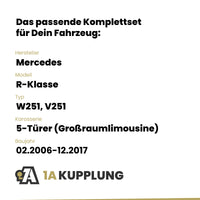 Mercedes R-Klasse 5-Türer (Großraumlimousine) 02.2006-12.2017 W251, V251 BRiNK Anhängerkupplung mit JAEGER Elektrosatz