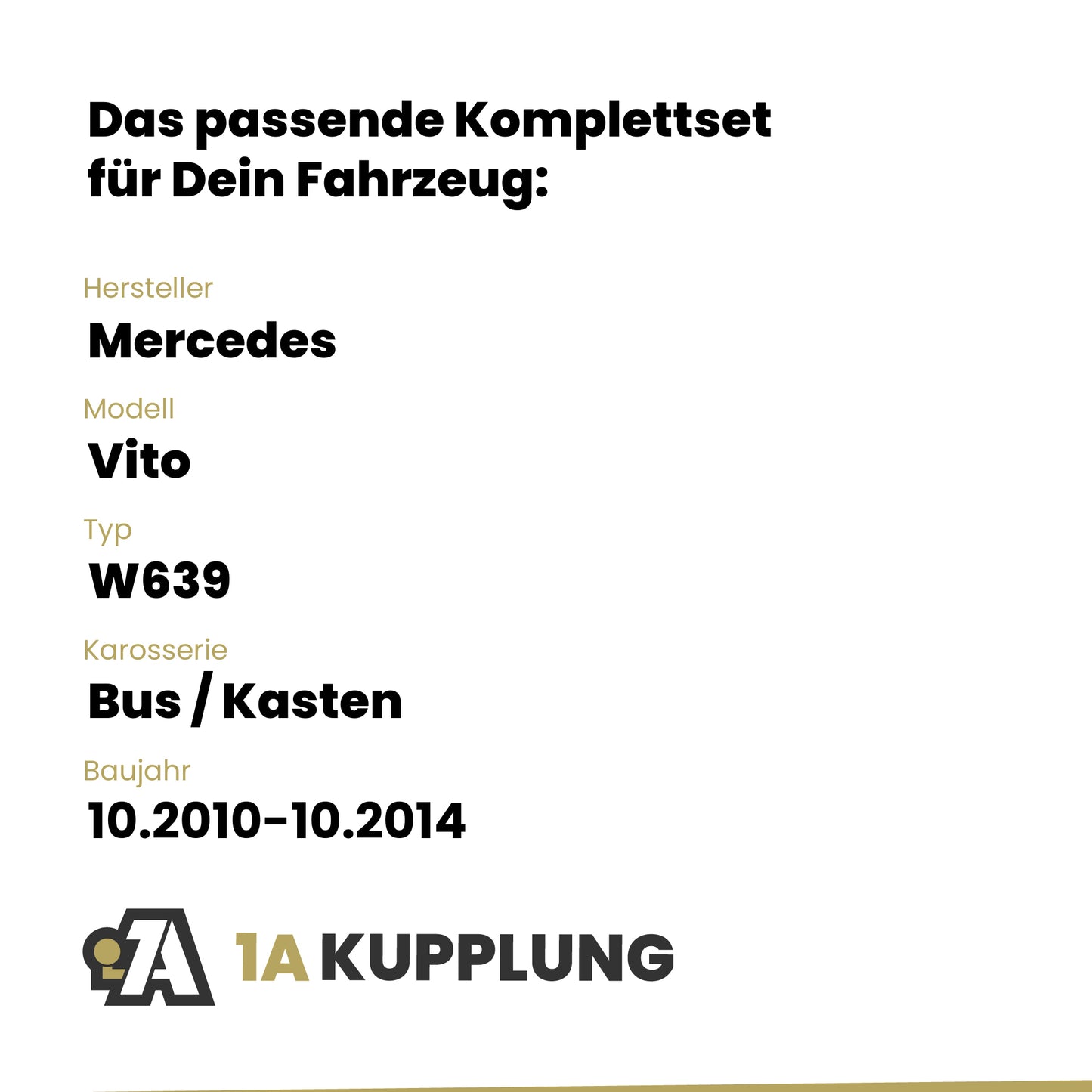 Mercedes Vito Bus / Kasten 10.2010-10.2014 W639 BRiNK Anhängerkupplung mit JAEGER Elektrosatz