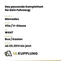 Mercedes Vito / V-Klasse Bus / Kasten 05.2014-02.2024 W447 BRiNK Anhängerkupplung mit JAEGER Elektrosatz