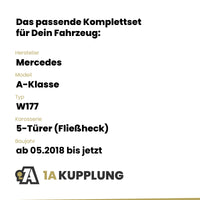 Mercedes A-Klasse 5-Türer (Fließheck) ab 05.2018 W177 BRiNK Anhängerkupplung mit JAEGER Elektrosatz