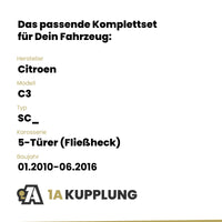 Citroen C3 5-Türer (Fließheck) 01.2010-06.2016 SC_ BRiNK Anhängerkupplung mit JAEGER Elektrosatz