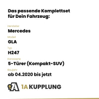 Mercedes GLA 5-Türer (Kompakt-SUV) ab 04.2020 H247 BRiNK Anhängerkupplung mit JAEGER Elektrosatz
