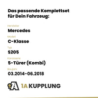 Mercedes C-Klasse 5-Türer (Kombi) 03.2014-06.2018 S205 BRiNK Anhängerkupplung mit JAEGER Elektrosatz