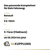 Renault 5 E-TECH 5-Türer (Fließheck) ab 08.2024 BRiNK Anhängerkupplung mit JAEGER Elektrosatz