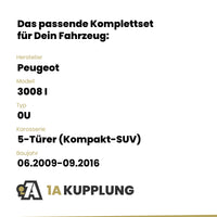 Peugeot 3008 I 5-Türer (Kompakt-SUV) 01.2010-09.2016 0U Westfalia-Automotive mit JAEGER Elektrosatz