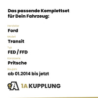 Ford Transit Pritsche ab 06.2024 FED / FFD BRiNK Anhängerkupplung mit JAEGER Elektrosatz