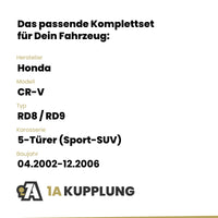 Honda CR-V 5-Türer (Sport-SUV) 04.2002-12.2006 RD8 / RD9 BRiNK Anhängerkupplung mit JAEGER Elektrosatz
