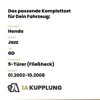 Honda Jazz 5-Türer (Fließheck) 01.2002-10.2008 GD BRiNK Anhängerkupplung mit JAEGER Elektrosatz