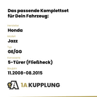 Honda Jazz 5-Türer (Fließheck) 11.2008-08.2014 GE/GG BRiNK Anhängerkupplung mit JAEGER Elektrosatz