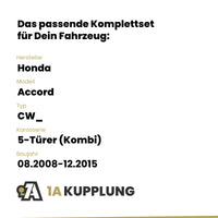 Honda Accord 5-Türer (Kombi) 08.2008-12.2015 CW_ BRiNK Anhängerkupplung mit JAEGER Elektrosatz