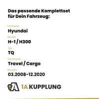 Hyundai H-1 / H300 Travel / Cargo 03.2008-12.2020 TQ BRiNK Anhängerkupplung mit JAEGER Elektrosatz