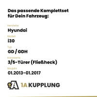 Hyundai i30 3/5-Türer (Fließheck) 01.2013-01.2017 GD / GDH BRiNK Anhängerkupplung mit JAEGER Elektrosatz