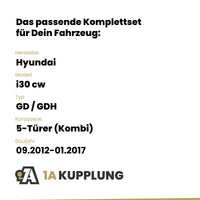 Hyundai i30 cw 5-Türer (Kombi) 09.2012-01.2017 GD / GDH BRiNK Anhängerkupplung mit JAEGER Elektrosatz
