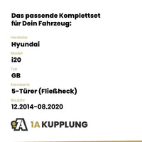 Hyundai i20 5-Türer (Fließheck) 12.2014-08.2020 GB BRiNK Anhängerkupplung mit JAEGER Elektrosatz