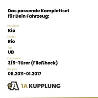 Kia Rio 3/5-Türer (Fließheck) 08.2011-01.2017 UB BRiNK Anhängerkupplung mit JAEGER Elektrosatz
