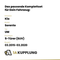 Kia Sorento 5-Türer (SUV) 03.2015-03.2020 UM BRiNK Anhängerkupplung mit JAEGER Elektrosatz