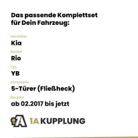 Kia Rio 5-Türer (Fließheck) ab 02.2017 YB BRiNK Anhängerkupplung mit JAEGER Elektrosatz