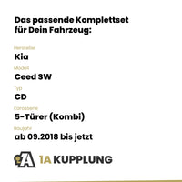Kia Ceed SW 5-Türer (Kombi) ab 09.2019 CD BRiNK Anhängerkupplung mit JAEGER Elektrosatz