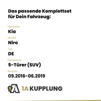 Kia Niro 5-Türer (SUV) 09.2016-06.2019 DE BRiNK Anhängerkupplung mit JAEGER Elektrosatz