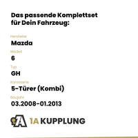 Mazda 6 5-Türer (Kombi) 03.2008-01.2013 GH BRiNK Anhängerkupplung mit JAEGER Elektrosatz