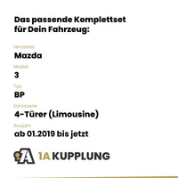 Mazda 3 4-Türer (Limousine) ab 01.2019 BP BRiNK Anhängerkupplung mit JAEGER Elektrosatz