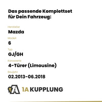 Mazda 6 4-Türer (Limousine) 02.2013-06.2018 GJ/GH BRiNK Anhängerkupplung mit JAEGER Elektrosatz