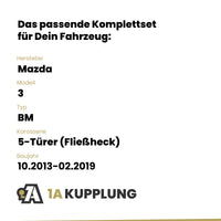 Mazda 3 5-Türer (Fließheck) 10.2013-02.2019 BM BRiNK Anhängerkupplung mit JAEGER Elektrosatz
