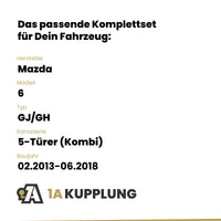 Mazda 6 5-Türer (Kombi) 02.2013-06.2018 GJ/GH BRiNK Anhängerkupplung mit JAEGER Elektrosatz