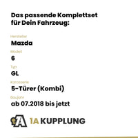 Mazda 6 5-Türer (Kombi) ab 07.2018 GL BRiNK Anhängerkupplung mit JAEGER Elektrosatz