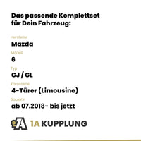 Mazda 6 4-Türer (Limousine) ab 07.2018- GJ / GL BRiNK Anhängerkupplung mit JAEGER Elektrosatz