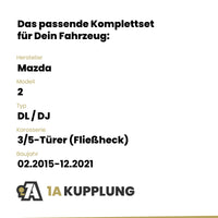 Mazda 2 3/5-Türer (Fließheck) 02.2015-12.2021 DL / DJ BRiNK Anhängerkupplung mit JAEGER Elektrosatz