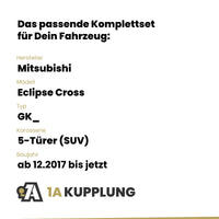 Mitsubishi Eclipse Cross 5-Türer (SUV) 12.2017-02.2021 GK_ BRiNK Anhängerkupplung mit JAEGER Elektrosatz