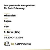 Mitsubishi Pajero 5-Türer (SUV) 05.2000-12.2006 V60 BRiNK Anhängerkupplung mit JAEGER Elektrosatz