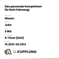 Nissan Juke 5-Türer (SUV) 10.2010-06.2014 2 WD BRiNK Anhängerkupplung mit JAEGER Elektrosatz