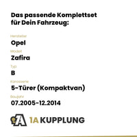Opel Zafira 5-Türer (Kompaktvan) 07.2005-12.2014 B BRiNK Anhängerkupplung mit JAEGER Elektrosatz