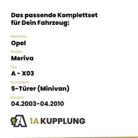 Opel Meriva 5-Türer (Minivan) 04.2003-04.2010 A - X03 BRiNK Anhängerkupplung mit JAEGER Elektrosatz
