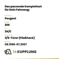 Peugeot 206 3/5-Türer (Fließheck) 08.1998-07.2007 2A/C BRiNK Anhängerkupplung mit JAEGER Elektrosatz