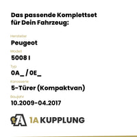 Peugeot 5008 I 5-Türer (Kompaktvan) 11.2010-04.2017 0A_ / 0E_ BRiNK Anhängerkupplung mit JAEGER Elektrosatz