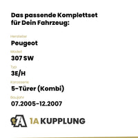 Peugeot 307 SW 5-Türer (Kombi) 07.2005-12.2007 3E/H BRiNK Anhängerkupplung mit JAEGER Elektrosatz