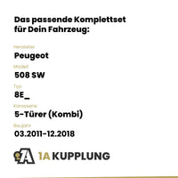 Peugeot 508 SW 5-Türer (Kombi) 03.2011-12.2018 8E_ BRiNK Anhängerkupplung mit JAEGER Elektrosatz