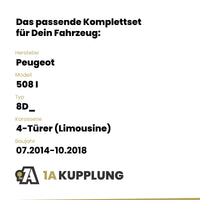 Peugeot 508 I 4-Türer (Limousine) 07.2014-10.2018 8D_ BRiNK Anhängerkupplung mit JAEGER Elektrosatz