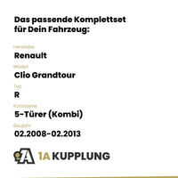 Renault Clio Grandtour 5-Türer (Kombi) 02.2008-02.2013 R BRiNK Anhängerkupplung mit JAEGER Elektrosatz