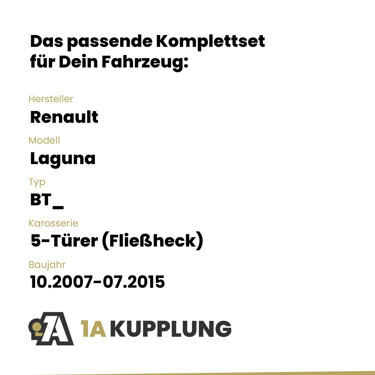 Renault Laguna 5-Türer (Fließheck) 10.2007-07.2015 BT_ BRiNK Anhängerkupplung mit JAEGER Elektrosatz