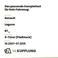 Renault Laguna 5-Türer (Fließheck) 10.2007-07.2015 BT_ BRiNK Anhängerkupplung mit JAEGER Elektrosatz