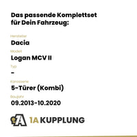Dacia Logan MCV II 5-Türer (Kombi) 09.2013-10.2020 - ORIS Anhängerkupplung mit JAEGER Elektrosatz
