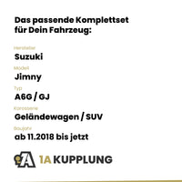 Suzuki Jimny Geländewagen / SUV ab 11.2018 A6G / GJ Westfalia-Automotive mit JAEGER Elektrosatz