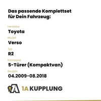 Toyota Verso 5-Türer (Kompaktvan) 04.2009-08.2018 R2 Westfalia-Automotive mit JAEGER Elektrosatz