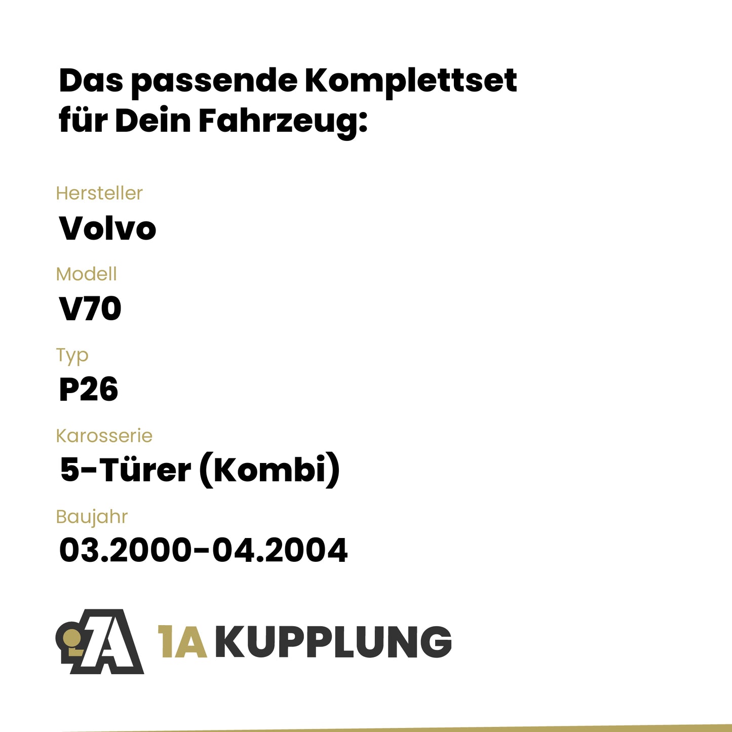 Volvo V70 5-Türer (Kombi) 03.2000-04.2004 P26 Westfalia-Automotive mit JAEGER Elektrosatz