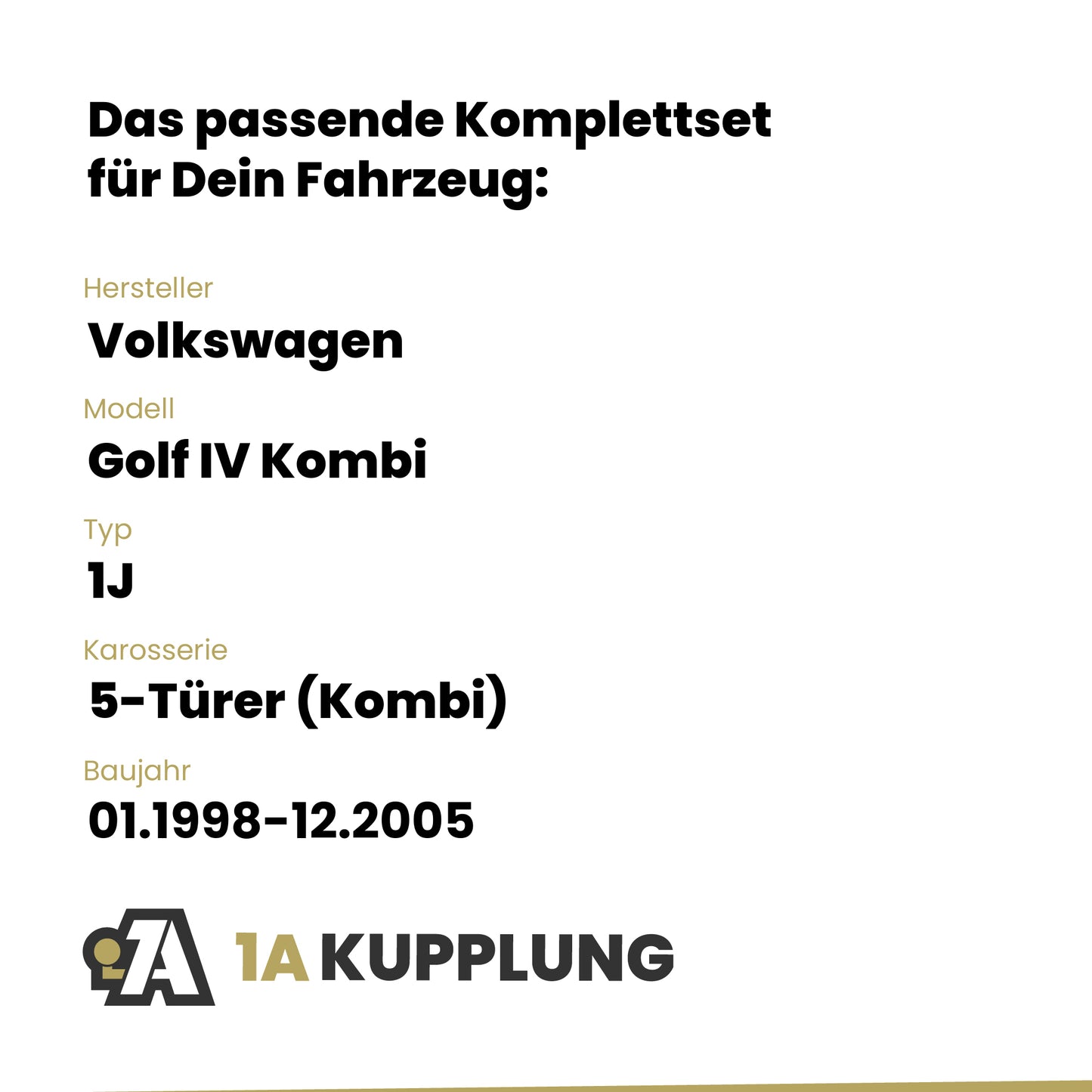 VW Golf IV Kombi 5-Türer (Kombi) 01.1998-12.2005 1J Westfalia-Automotive mit JAEGER Elektrosatz